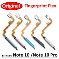 ลายนิ้วมือดั้งเดิมสําหรับ Xiaomi Redmi Note 10 Pro ID ปุ่มโฮมเมนูลายนิ้วมือกลับเซ็นเซอร์จดจําคีย์ Flex Cable