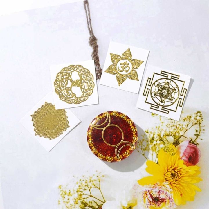 32-styles-crystal-epoxy-diy-accessories-metal-sticker-ogan-energy-tower-material-flower-of-life-phone-case-gold-sticker