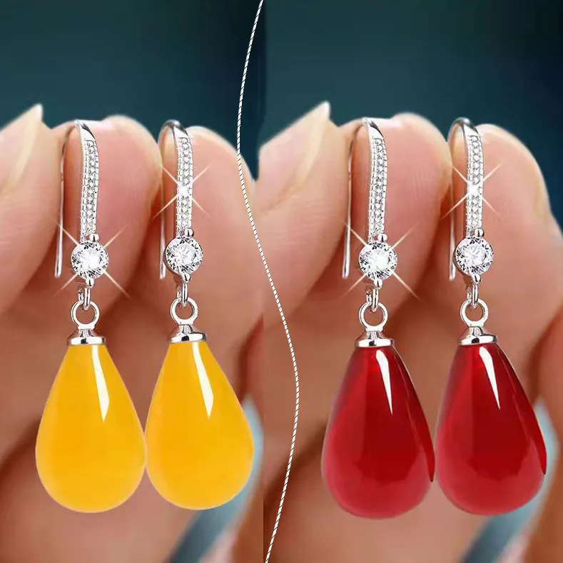 Red and yellow on sale earrings