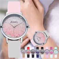 Fashion Starry Sky Women Watches Gradient Colors Dial Ladies Leather Strap Rhinestone Wrist Watches Reloj Mujer Zegarek Damski