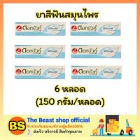 Thebeastshop_[6x150g] ดอกบัวคู่ ยาสีฟันสมุนไพร สูตรเฟรชแอนด์คูล  ดูแลช่องปาก ยาสีฟันสำหรับฟันผุ