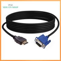 MDUCIN SHOP 1-5m ร้อนแรง ดิจิตอล ขั้วต่อวิดีโอ HDMI เข้ากันได้กับตัวแปลง VGA สายอะแดปเตอร์ AV ชายกับชาย แสดงผลออก