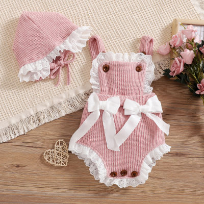 ma&amp;baby 0-18M Newborn Infant Baby Girls Romper Knitted Lace Jumpsuit Overalls Autumn Spring Clothing Princess Costume D01