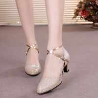 hot【DT】 Shoes rhinestones Soft Bottom Latin Woman heel 3.5CM-5CM