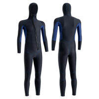 Neoprene Surfing Swimsuit Hooded Unisex Snorkeling Surfing Swimsuit Warm with Zipper Elastic Anti-scratch Water Sports Equipment