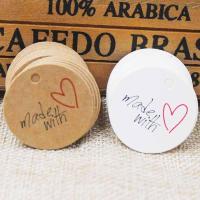 100pcs 3*3 Zerong Made with love wedding label paper  vintage thank you swinghang tag for gifts  candy favors display label tag Labels