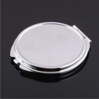 Free shipping 10pcs Silver Blank Compact Mirror Round Metal Makeup Mirror Promotional Gift for XMAS