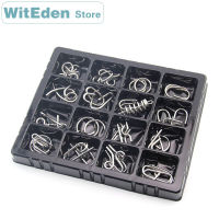 3D Metal Wire Puzzle Classic Knot 16PCSSets Inligence Buckle Interlocking Brain Teaser Antistress Reliever Educational Toys