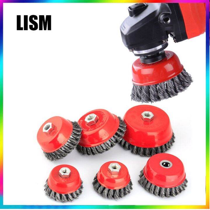 65-75-100-125-150mm-curved-twist-knot-steel-wire-cup-wheel-brush-for-angle-grinder-metal-polishing-cleaning-rust-stripping