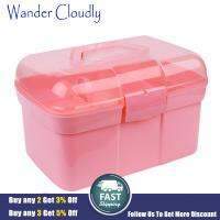 เคสเครื่องมือทำเล็บสองชั้นกล่องเก็บของแบบพกพา Wander Cloudly สำหรับห้องนอนรถของโรงแรม