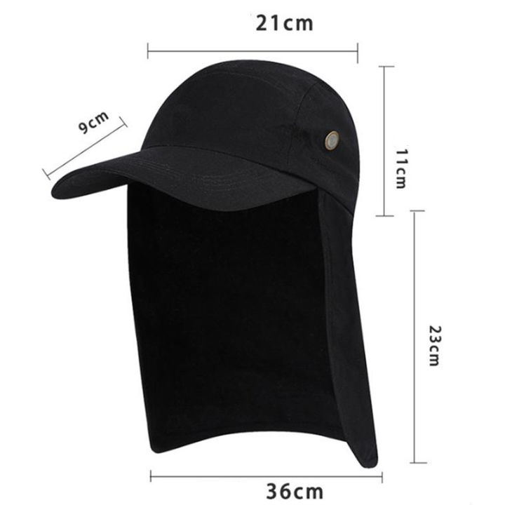 hot-fishing-hat-sun-visor-cap-hat-outdoor-upf-50-sun-protection-with-removable-ear-neck-flap-cover-for-hiking-camping-cycling-caps