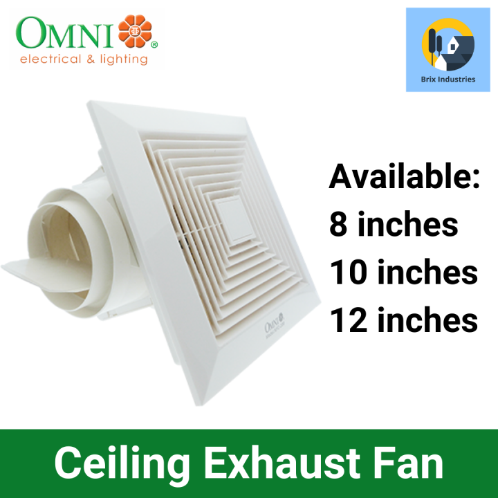 Omni Ceiling Mounted Exhaust Fan 8" (XFC200), 10'' (XFC250), or 12