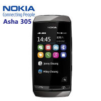 สำหรับ Nokia Asha 305โทรศัพท์มือถือเดิม3.0 2กรัมบลูทูธ FM Dual SIM หน้าจอสัมผัสปลดล็อค