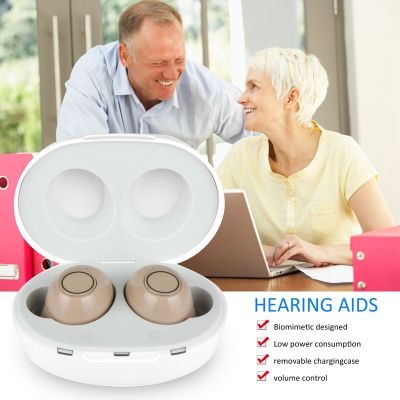 ZZOOI 2021 Latest USB Rechargeable Mini Wireless Hearing Aid Sound Amplifiers Enhance Adjustable Tone Ear Aids For Deaf Elderly