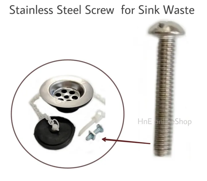 Stainles Steel Screw 1inch length for Sink Waste 11/2