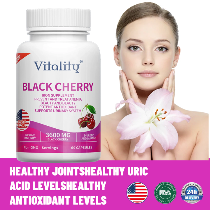 Black Cherry Extract with Celery Seed Advanced Uric Acid Cleanse to Promote Joint Comfort