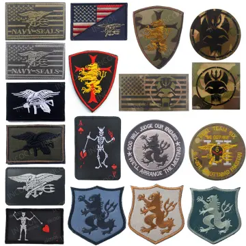 Seal Team Infrared IR patch Navy Seals SWAT Reversed Patches Multicam  Military CP camo Reflective Patch Badge hook/loop 