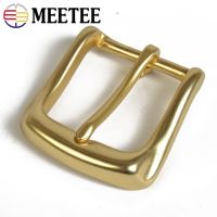 1/2ชิ้น Meetee Solid Br เข็มขัดหัวเข็มขัดสำหรับผู้ชายผู้หญิงหัวเข็มขัดหมุดโลหะสำหรับเข็มขัด36-37มมอุปกรณ์เสริมกางเกงยีนส์หัตถกรรมเครื่องหนัง Diy