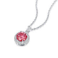 Luomansi Real 1CT 3CT 9MM Pink Moissanite Pendant Necklace with GRA Certificate Wedding Party Woman Jewelry Gift