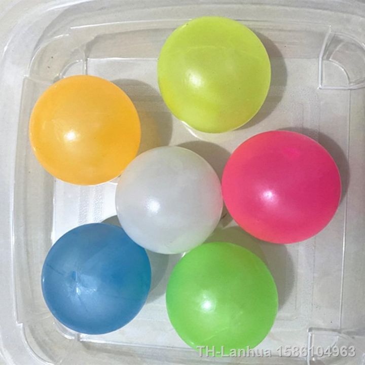 lz-5pcs-luminous-sticky-wall-suction-ball-high-bouncing-rubber-balls-multi-color-glowing-in-the-dark-decompression-shiny-toy