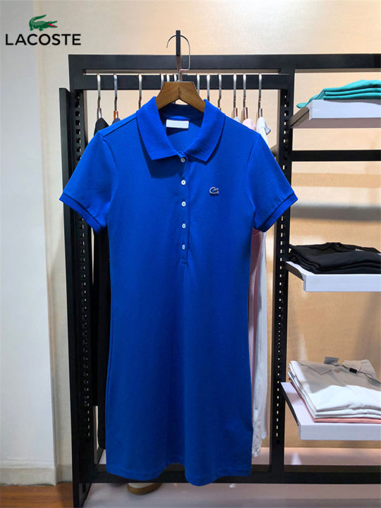 ready-stock-women-polo-shirts-mini-dress-korean-style-summer-casual-turn-down-collar-short-sleeve-button-down-dresses-official-authentic