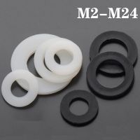 ▽☸™ 10-200Pcs M2 M2.5 M3 M4 M5 M6 M8 M10 M12- M24 Plastic Nylon Flat Washer Plane Spacer Insulation Gasket Ring For Screw 0.5-3mm