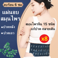 (8 แผ่น) แผ่นอบสมุนไพรจีน อบร้อน แก้ปวดเอว ปวดหลัง สมุนไพรจีนเข้มข้น