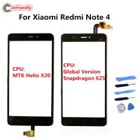 เซนเซอร์กระจกหน้าจอดิจิตอลอะไหล่แผงหน้าจอสัมผัสสำหรับ Xiaomi Redmi Note 4กระจกสำหรับเปลี่ยนโทรศัพท์ Note4 Xiaomi Redmi