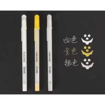 3 Pcs 0.8mm Highlighter Sketch Markers White Gold Silver Paint