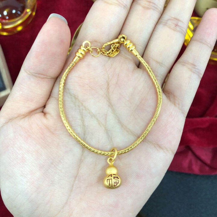 นาฬิกาข้อมือคริสตัลคำ999-fu-แท้24k-สร้อยข้อมือสร้อยห่วงโซ่ลายกระดกงูคู่รักชายและหญิงสีทึบปรับขนาดได้เพื่อสิ่งศักดิ์สิทธิ์สันติภาพและบรรเทาปัญหา