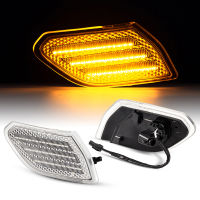 2Pcs Amber LED Front Bumper Side Marker Turn Signal Sequential Blinker Light For Jeep Wrangler JL 2018-2021 Gladiator JT 20-211