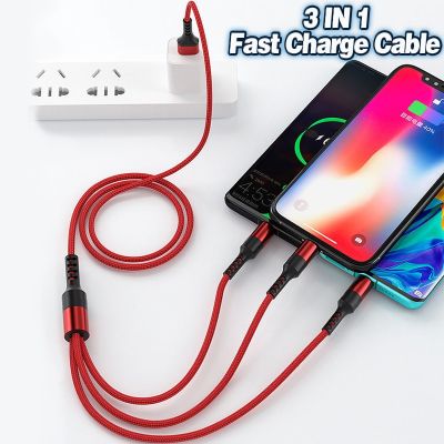 3 In 1 Type C USB Micro Fast Charging Cable For Samsung Xiaomi Redmi Realme OPPP OnePlus for Android Mobile Phone Data Transfer Docks hargers Docks Ch