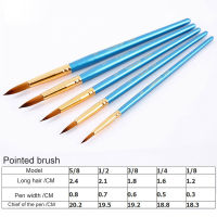 5Pcs6pcs Artist Paint Brush Set High Quality Nylon Hair Wood Black Handle Watercolor Acrylic Oil Brush Painting Art Supplies