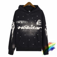 วินเทจล้างดาวสีดำพิมพ์ Hellstar เสื้อกันหนาวหมวกผู้ชายผู้หญิงที่มีคุณภาพสูงเสื้อขนาดใหญ่ P Ullovers คลุมด้วยผ้า