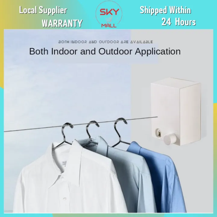 Retractable Clothesline Clothes Line Laundry Dryer Rack Clothes rail