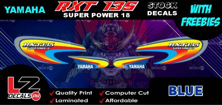 Yamaha Rxt 135 Super Power 18 Stock Decals Stickers With Freebies Lazada Ph