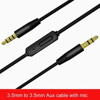 3.5mm Male to Male Aux Audio Cable Pro 3.5 Jack MIC AUX Cable With Mic for Car Stereo Earphone iPod Cables