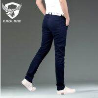 COD SDFGERTERT Casual Pants Men Cotton Stretchable Slim Fit Straight Cut Anti-Knife Work Hiking 8008/28-38