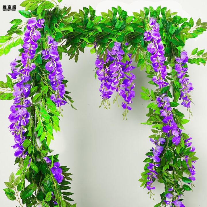 ซื้อหนึ่งได้รับดอกไม้-wisteria-เลียนแบบ-คดเคี้ยวดอกไม้ประดิษฐ์-เพดาน-เส้นตกแต่งเถา-ท่อเถา-พลาสติก-cloakinghuilinshen