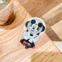 ที่วางโทรศัพท์ Mickey Magsafe ขนาดใหญ่พร้อมขาตั้งพับได้แม่เหล็กจับการ์ตูนสำหรับเด็กผู้หญิงแหวนโลหะสำหรับ iPhone 12 13 14 15 Pro Magsafe เคสโทรศัพท์