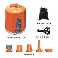 GIGA Pump 4.0ปั๊มลมขนาดเล็ก4.2kPa Pompa Udara Portabel ชาร์จใหม่ได้พร้อมตะเกียงตั้งแคมป์สำหรับการเดินป่า/แผ่นรองนอน/ห่วงยางว่ายน้ำ