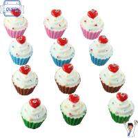 QUEEN 30 Pcs เส้นผ่านศูนย์กลาง24มม. จี้เรซิ่น faux CUP cake พลาสติก imiated Food Charm พร้อมห่วง รู: 2mm เรซิน จี้เรซิ่น3D สีสันสดใสถ้วยหวานเค้กอาหาร Charm 6-สี ความยาว29มม. เครื่องรางเค้กหวานอาหารน่ารัก งานฝีมือดีไอวาย