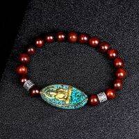 8MM Turquoise Buddhist Bracelet Sandalwood Beads Meditation Bracelet