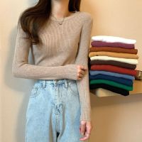 [COD] Manufacturers knitted sweater autumn womens 2021 new and winter all-match low round neck inner bottoming