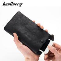 [COD] baellerry male pu leather long mens zipper light thin retro soft