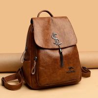 Angel Bag Store 2021New Versatile Backpack Shoulder Bag Casual Large Capacity Womens Bag Travel Bag Student School Bag Soft Leather Casual