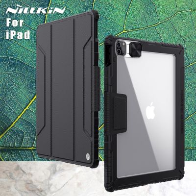 【DT】 hot  Nillkin for Apple iPad Pro 11 Pro 12.9 2022 2021 2020 Air 10 10.9 Air 5 4 10.2 mini 6 Case Bumper Flip Leather Lens Back Cover