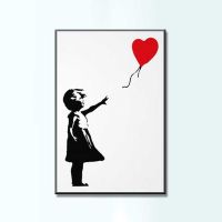 ศิลปะกราฟฟิตี Banksy ตลกผ้าใบวาดภาพโปสเตอร์ศิลปะถนนและภาพศิลปะบนผนังสำหรับ69F 0717