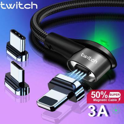 （A LOVABLE） Twitch Magnetic Cable3A11Charger Quick Charge 3.0USB Type C MagnetCharging Data Cord
