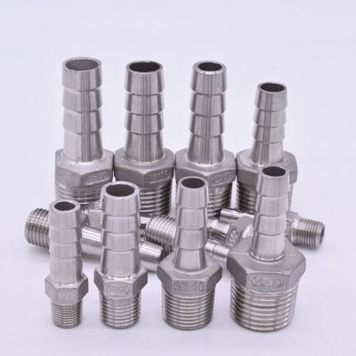 6mm 8mm 10mm 12mm Hose Barb x 1/8 quot; 1/4 quot; 3/8 quot; 1/2 quot; BSP Male Thread 304 Stainless Steel Pipe Fitting Connector Adapter